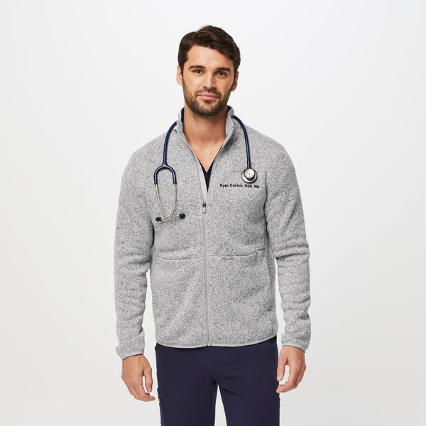 Men's Heather Light Grey On-Shift™- Sweater-Knit Jacket