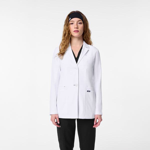 Women's White Bellevue - Short Slim Lab Coat