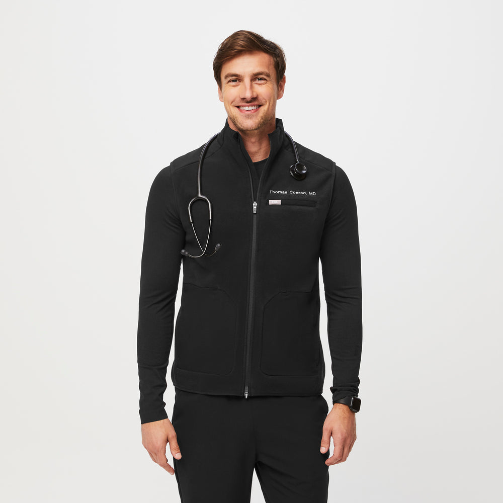 men's Black On-Shift™ - Fleece Vest (3XL-6XL)