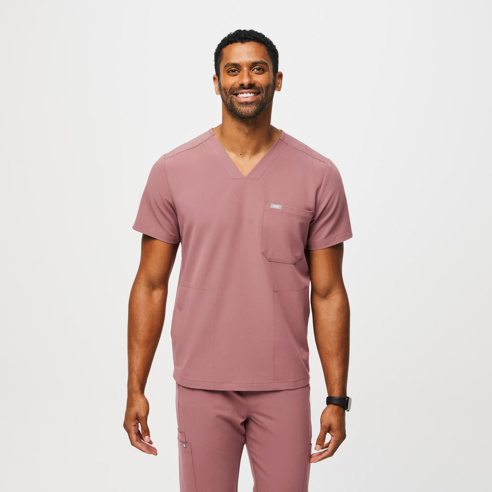 men's Mauve Chisec™ - Three-Pocket Scrub Top (3XL - 6XL)