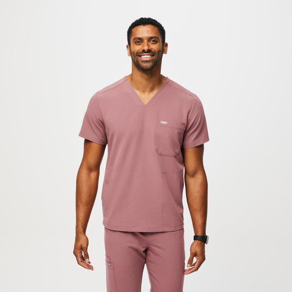 men's Mauve Chisec™ - Three-Pocket Scrub Top (3XL - 6XL)