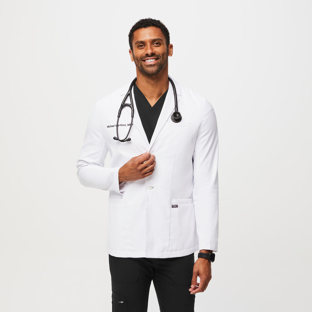 Men's White Harlem - Short Lab Coat