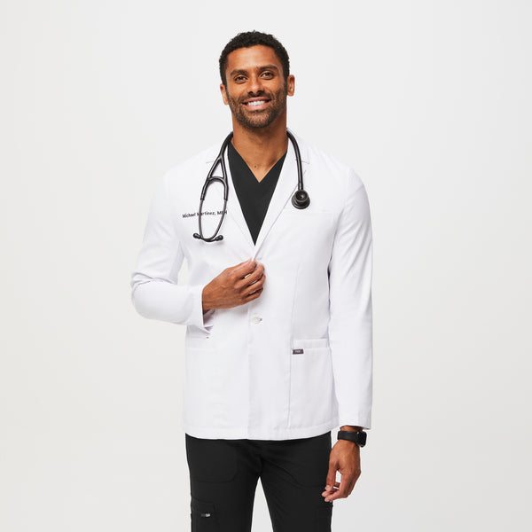 Men's White Harlem - Short Lab Coat