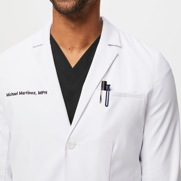 Men's White Harlem - Short Lab Coat