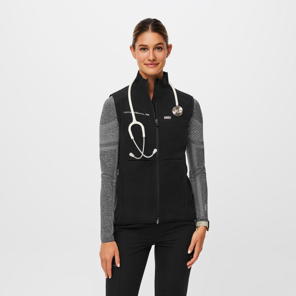 women's Black On-Shift™ - Fleece Vest (3XL-6XL)