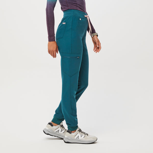 women's Caribbean Blue Zamora™ High Waisted - Jogger Scrub Pants