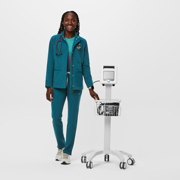 Women's Caribbean Blue Page - Scrub Jacket