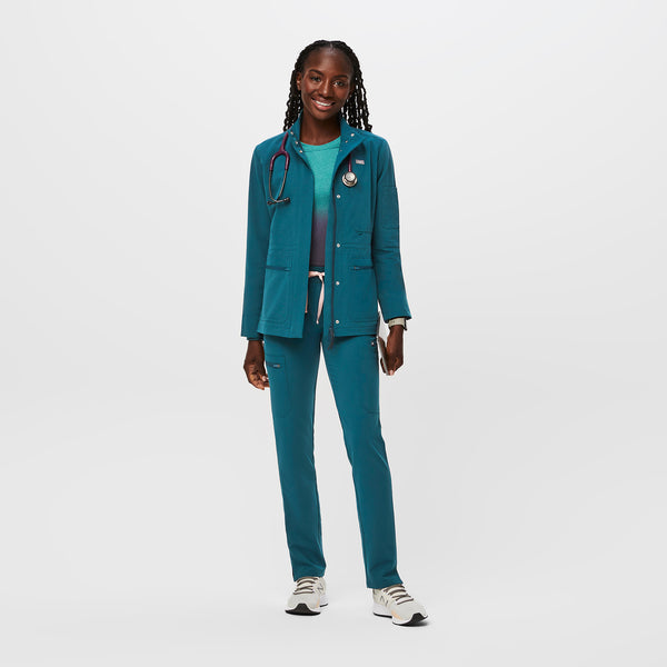 Women's Caribbean Blue Page - Scrub Jacket