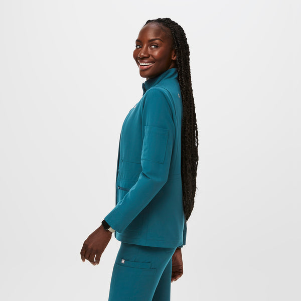 Women's Caribbean Blue Page - Scrub Jacket