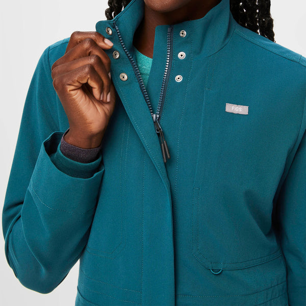 Women's Caribbean Blue Page - Scrub Jacket