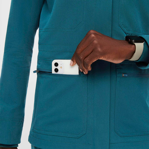 Women's Caribbean Blue Page - Scrub Jacket