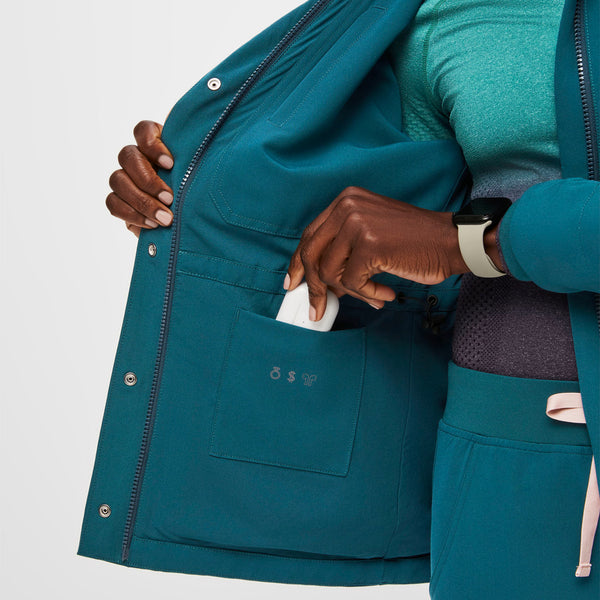 Women's Caribbean Blue Page - Scrub Jacket