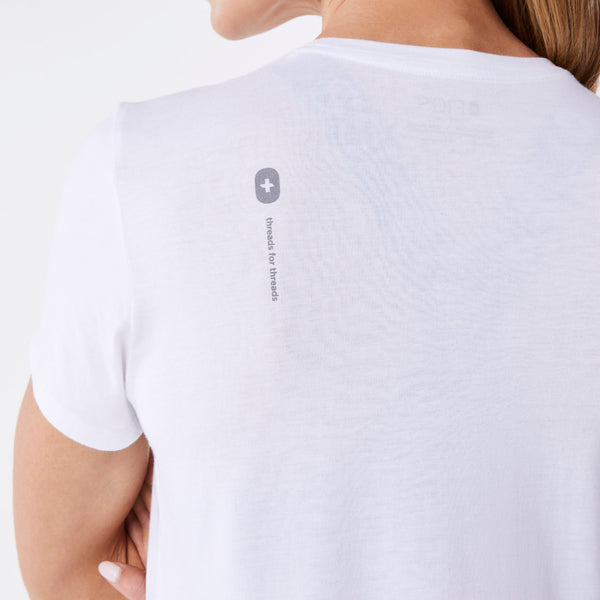 Women's White Medical Assistant - Short-Sleeve Underscrub