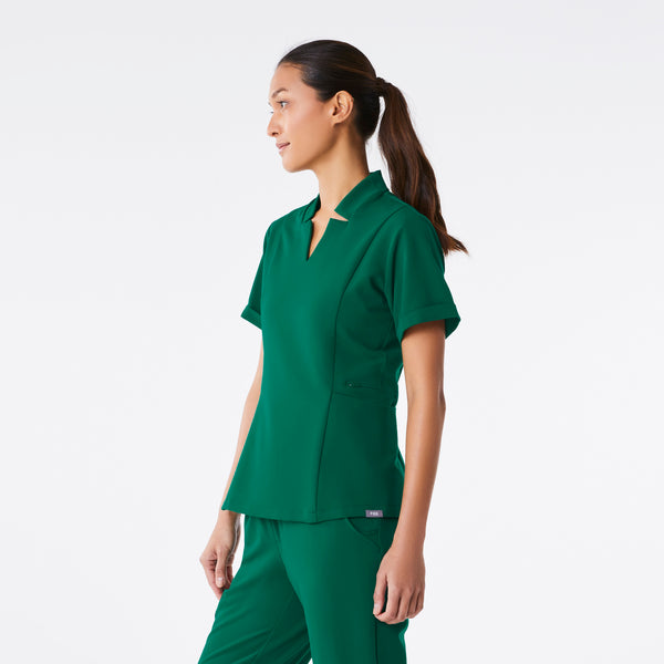 Women's Hunter Green Inala - Slim Scrub Top