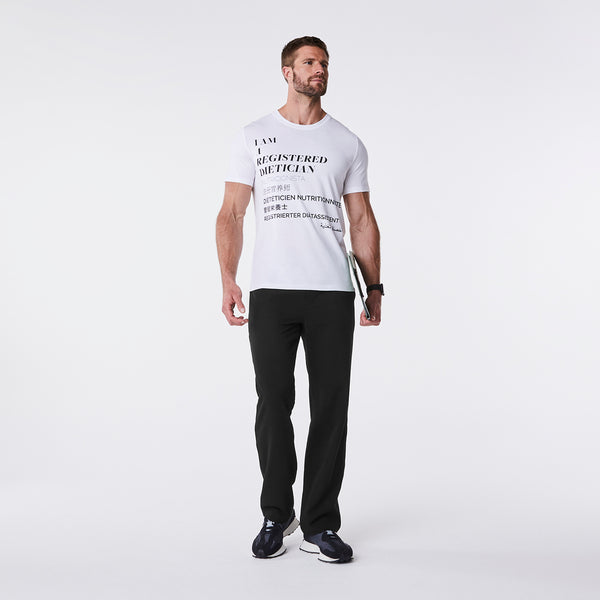 Men's White Registered Dietician - Short-Sleeve Underscrub