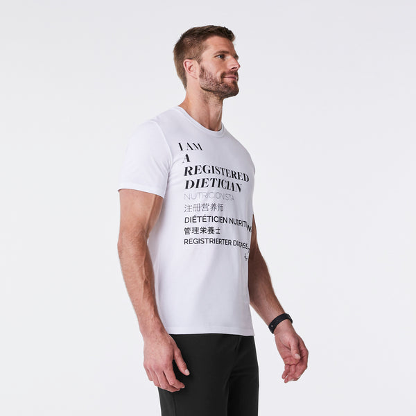 Men's White Registered Dietician - Short-Sleeve Underscrub