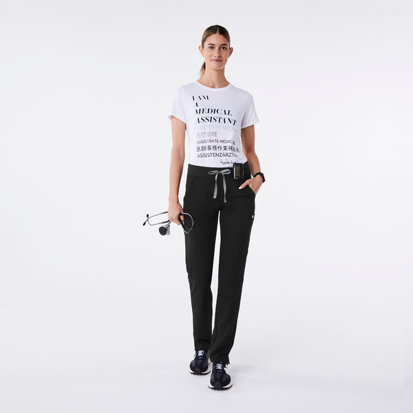 Women's White Medical Assistant - Short-Sleeve Underscrub