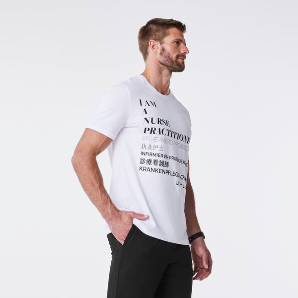 Men's White Nurse Practitioner - Short-Sleeve Underscrub
