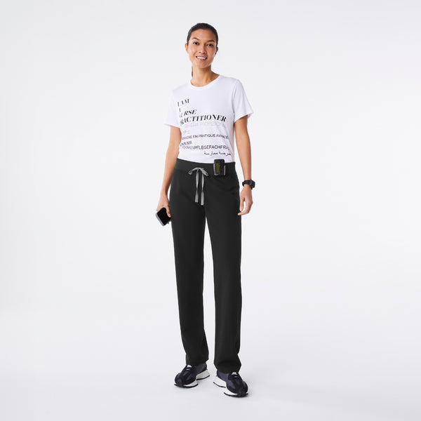 Women's White Nurse Practitioner - Short-Sleeve Underscrub
