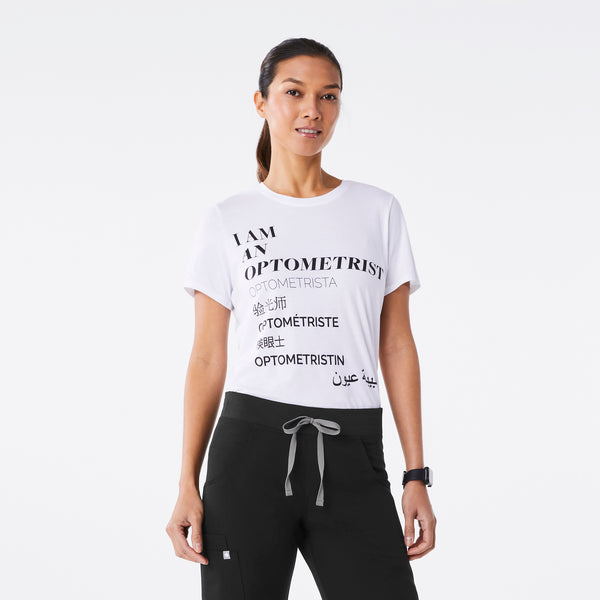 Women's White Optometrist - Short-Sleeve Underscrub
