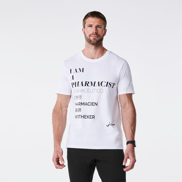 Men's White Pharmacist - Short-Sleeve Underscrub