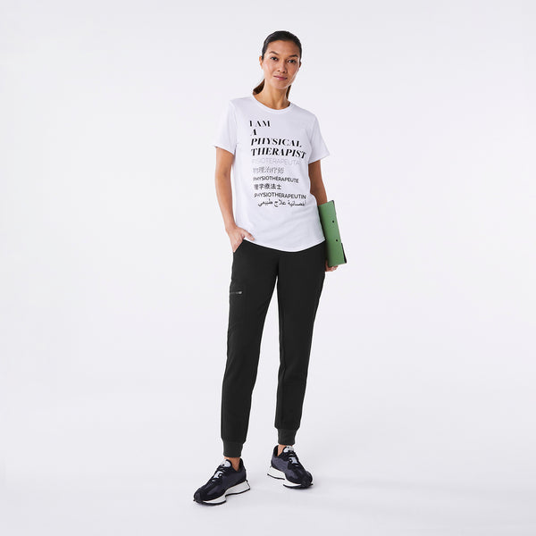 Women's White Physical Therapist - Short-Sleeve Underscrub