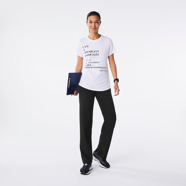 Women's White Physician Associate - Short-Sleeve Underscrub