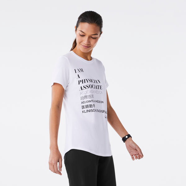 Women's White Physician Associate - Short-Sleeve Underscrub