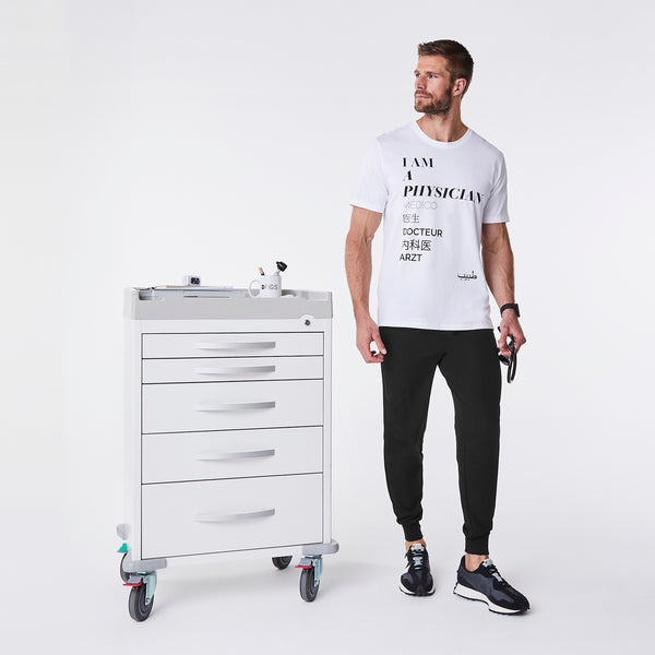 Men's White Physician - Short-Sleeve Underscrub