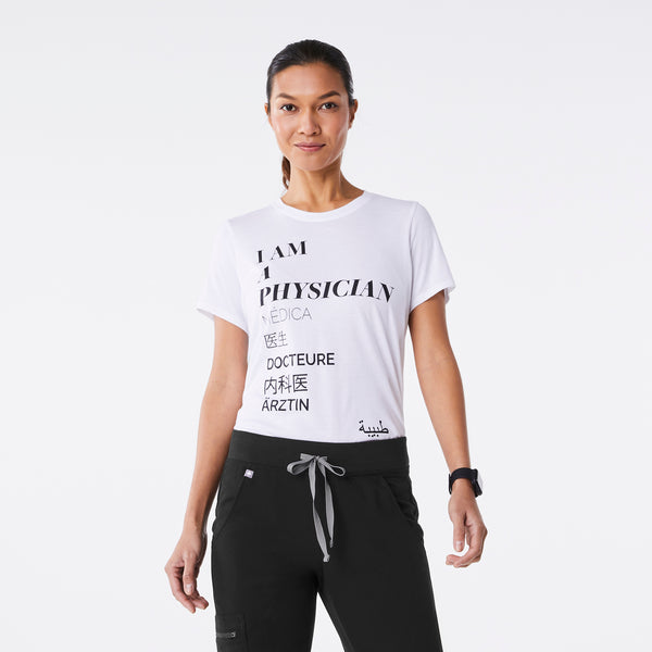 Women's White Physician - Short-Sleeve Underscrub