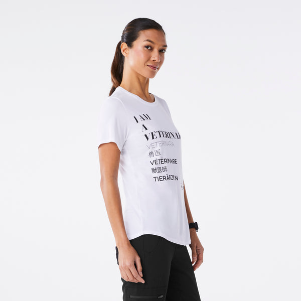Women's White Veterinarian - Short-Sleeve Underscrub