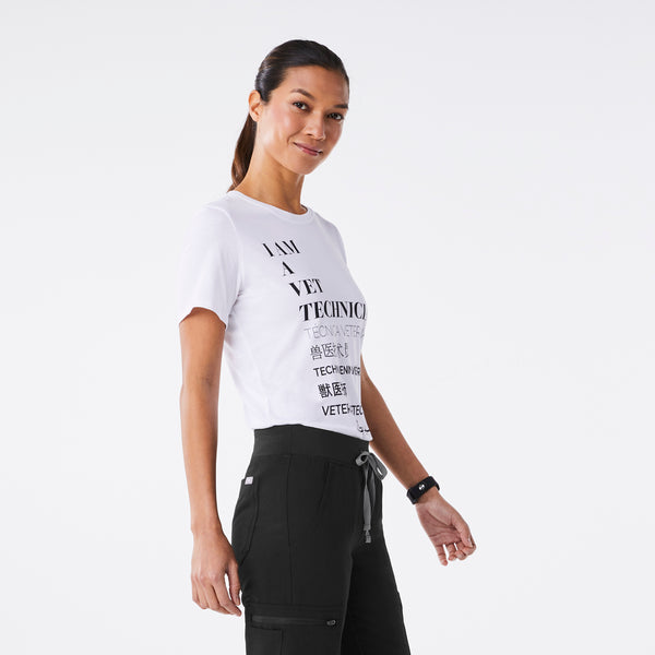 Women's White Vet Technician - Short-Sleeve Underscrub