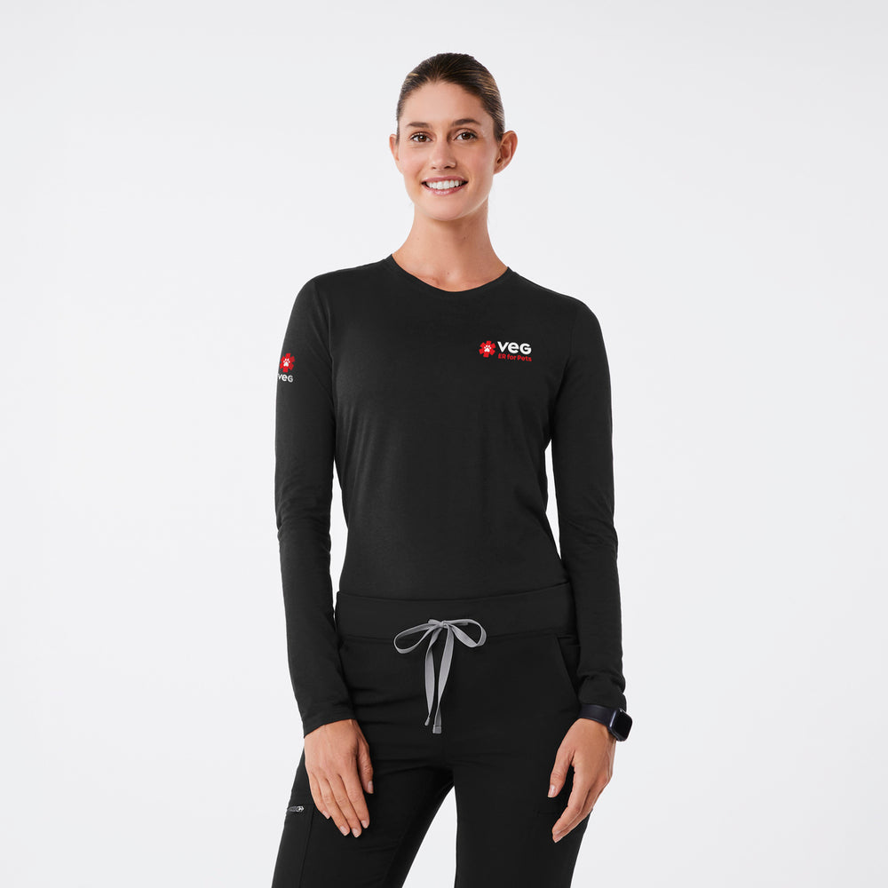 Women's Black VEG - Long-Sleeve Underscrub