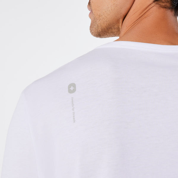 Men's Bright White FIGS Logo - Long-Sleeve Underscrub