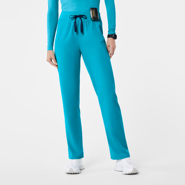 women's Teal High Waisted Livingston - Tall Basic Scrub Pant™