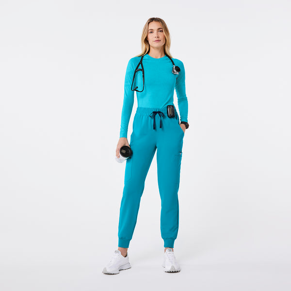 Women's Teal Uman High-Rise - Jogger Scrub Pant