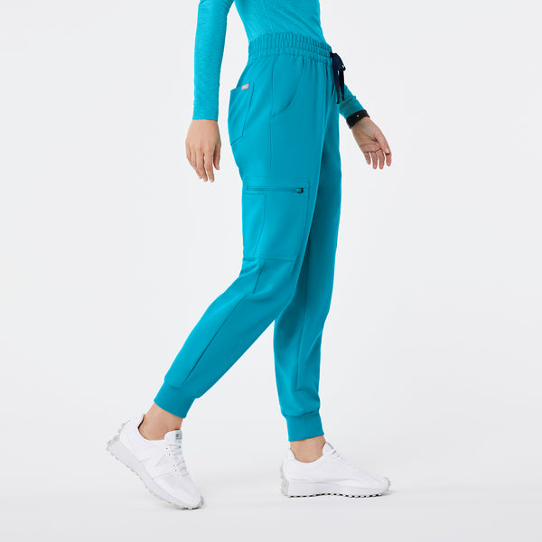 Women's Teal Uman High-Rise - Jogger Scrub Pant