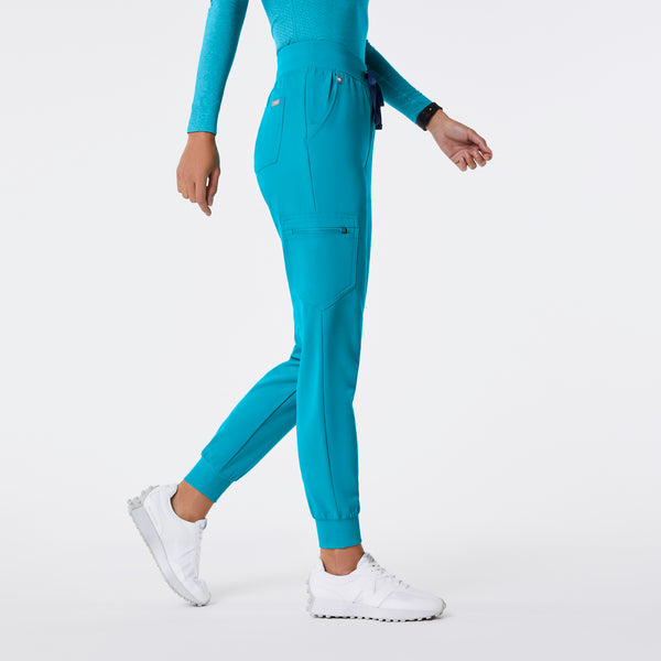 women's Teal High Waisted Zamora - Jogger Scrub Pant™