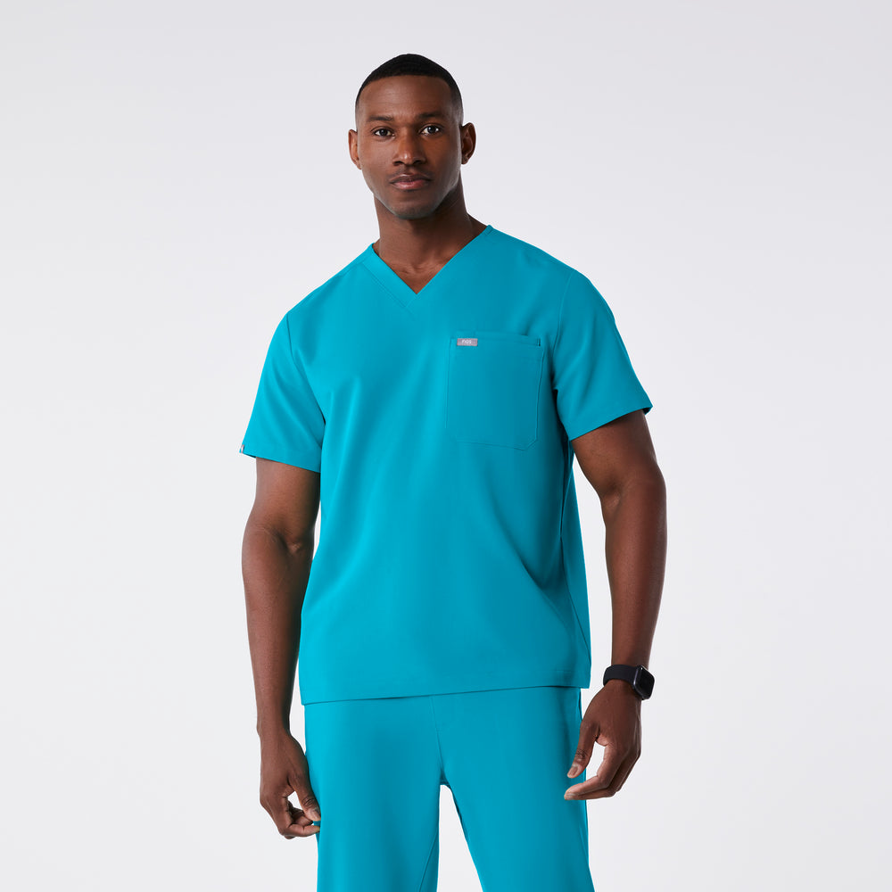 men's Teal Leon - Three-Pocket Scrub Top™