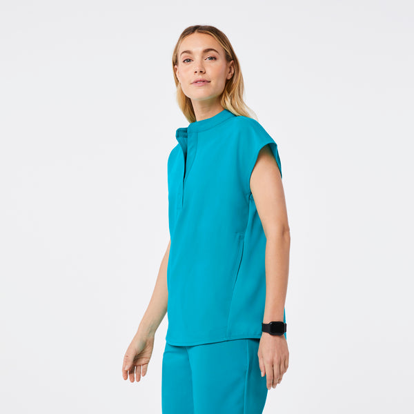 Women's Teal Rafaela - Oversized Scrub Top™