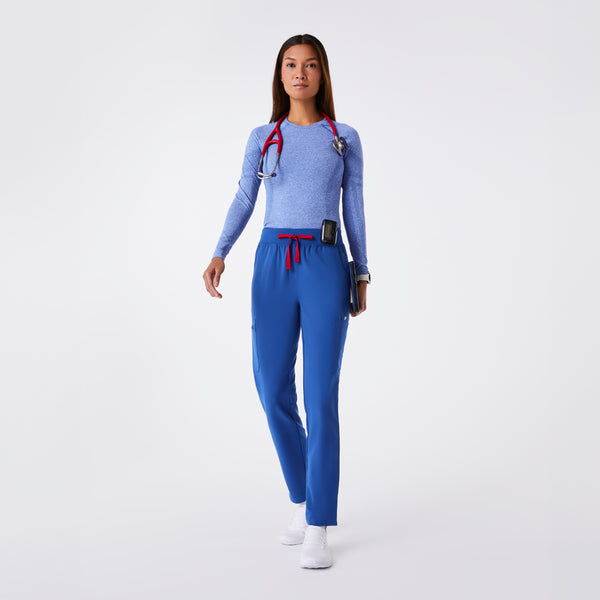 women's Winning Blue High Waisted Yola - Petite Skinny Scrub Pant™