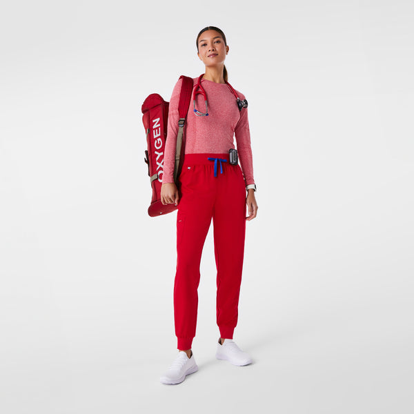 women's Winning Red High Waisted Zamora - Jogger Scrub Pant™