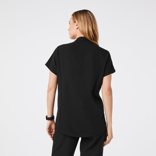 Women's Black Montex Relaxed Scrub Top