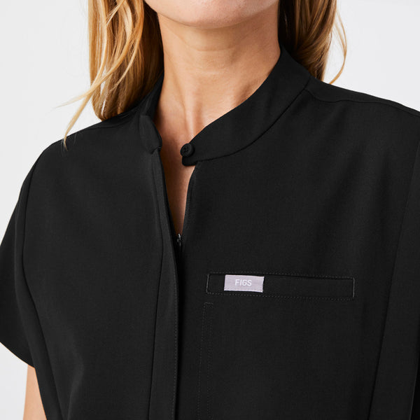 Women's Black Montex Relaxed Scrub Top