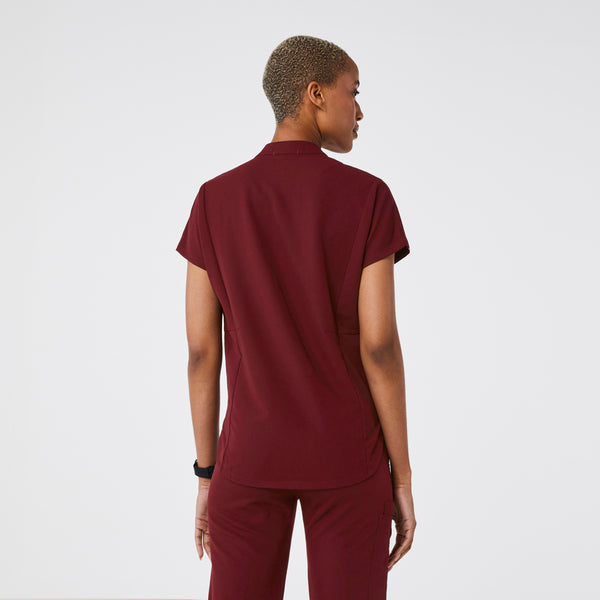Women's Burgundy Montex Relaxed Scrub Top