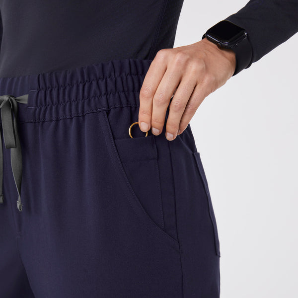 Women's Navy Dowa High-Rise Straight-Leg - Petite Scrub Pant