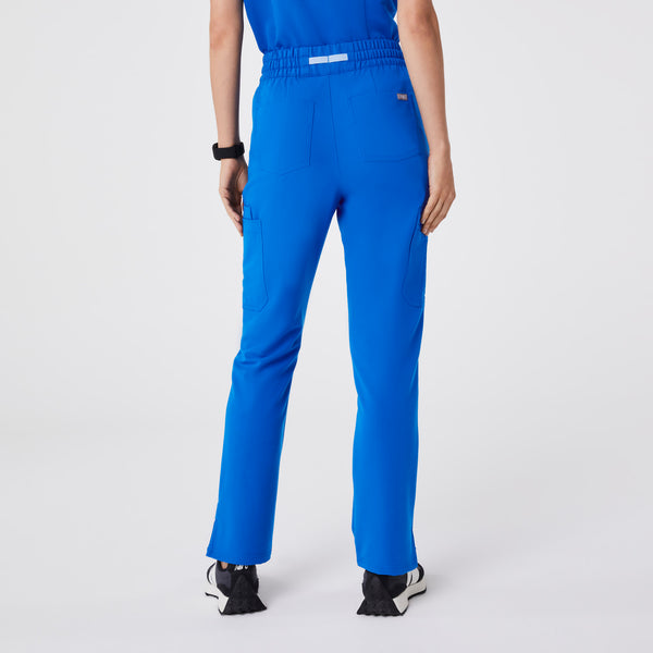 women's Royal Blue High Waisted Dowa - Petite Scrub Pant