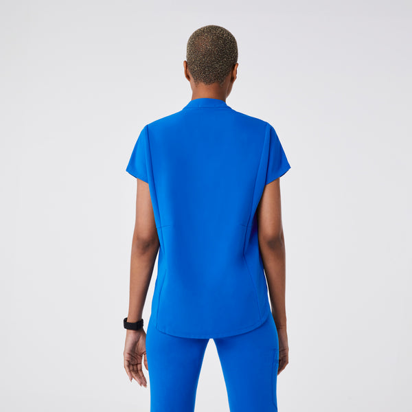 Women's Royal Blue Montex Relaxed Scrub Top (3XL-6XL)