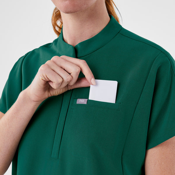 Women's Hunter Green Montex Relaxed Scrub Top