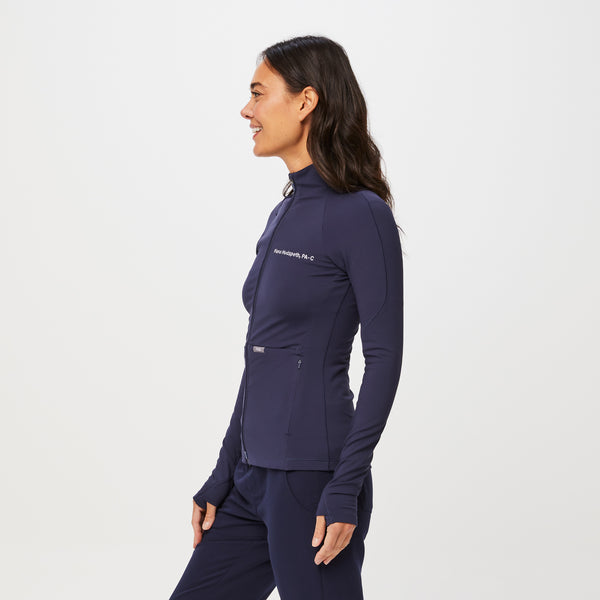 Women's Navy ContourKnit Scrub Jacket
